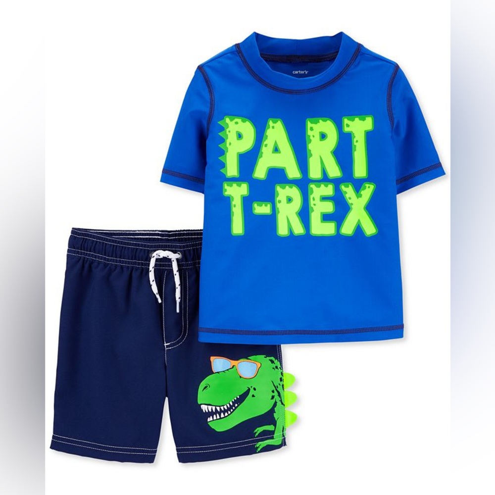 Carter’s 2-Piece Dinosaur Rashguard Set